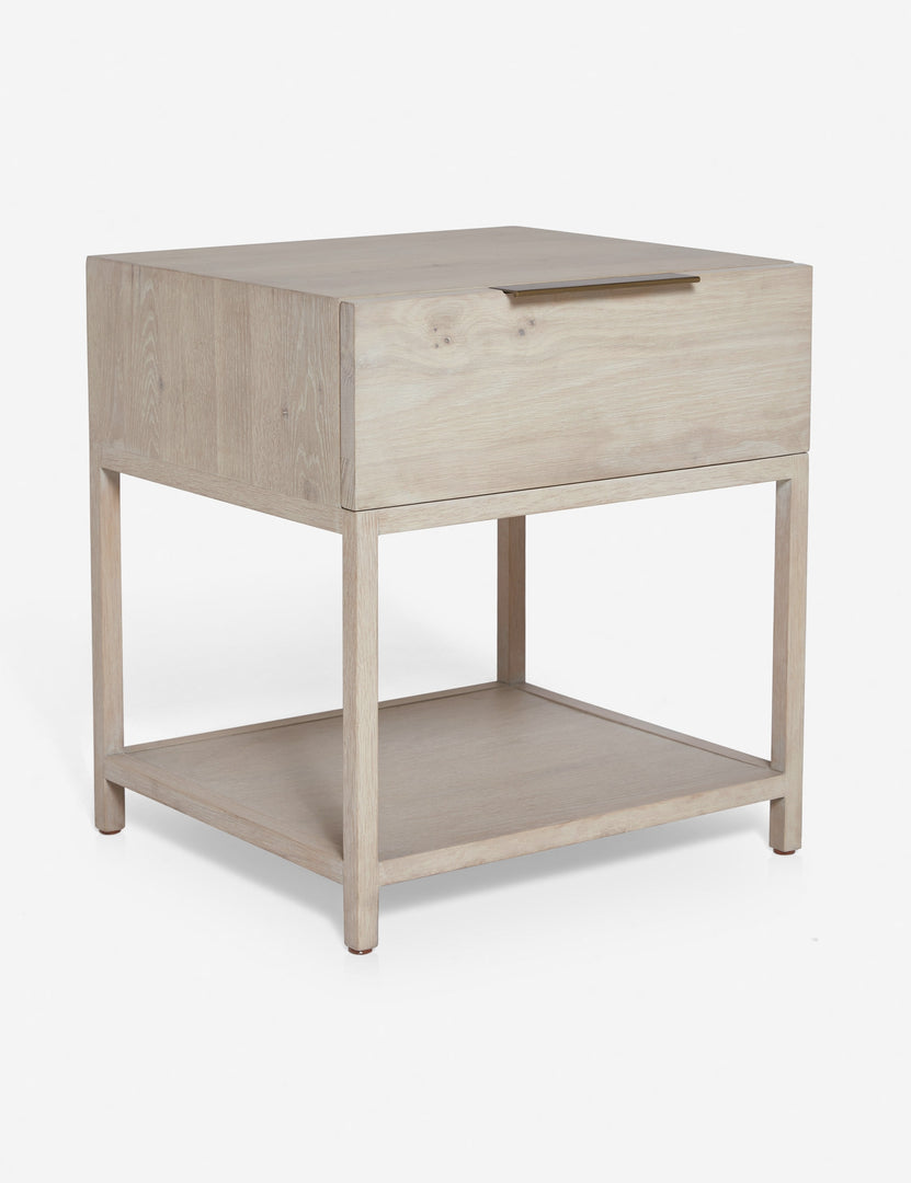 #color::natural | Angled view of the Dana Natural Wood Nightstand