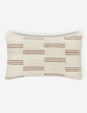 Stripe break natural and cream lumbar pillow by Sarah Sherman Samuel
