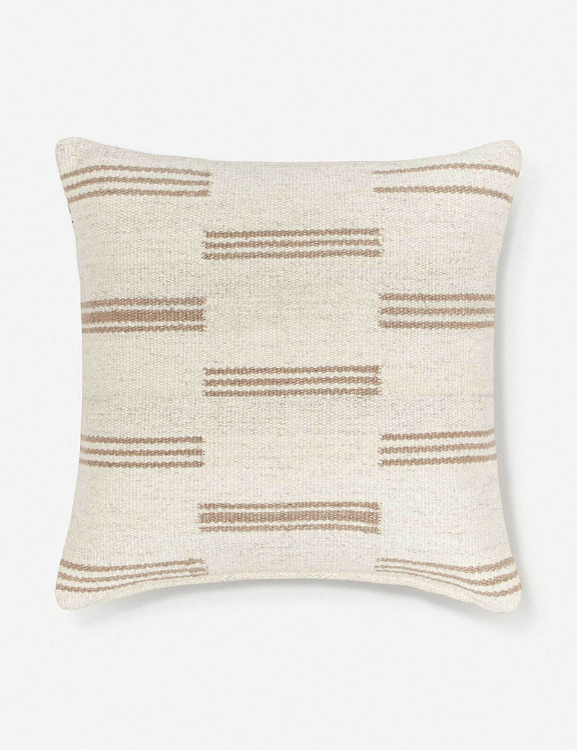 #style::square | Stripe break natural and cream square pillow by Sarah Sherman Samuel