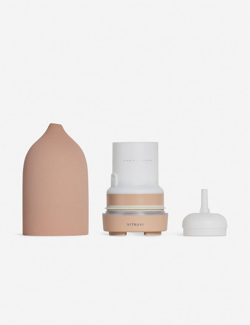 #color::suede | The three components of the suede pink Stone Diffuser by Vitruvi 