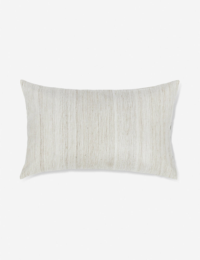 #size::12--x-20- | Rear view of the Stonewalk green geometric lumbar throw pillow by Élan Byrd
