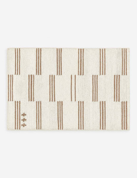 #size::2--x-3- #size::3--x-5- | Stripe break flatweave rug by Sarah Sherman Samuel