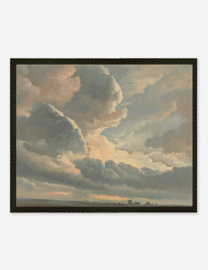 Black framed Study of Clouds with a Sunset near Rome Wall Art by Simon Alexandre Clement Denis