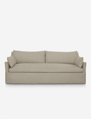 Portola Flax linen Slipcover Sofa with a slope-arm style
