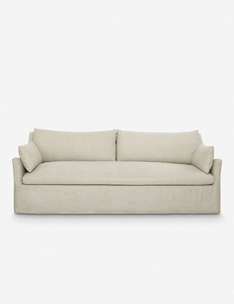 #size::72-w #size::96-w #color::natural #size::84-w | Portola Natural linen Slipcover Sofa with a slope-arm style