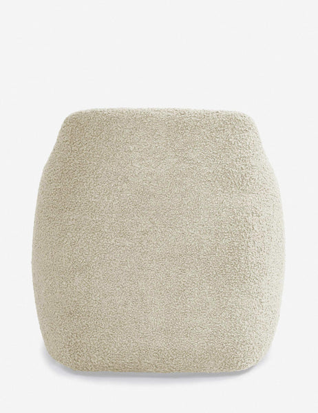 #color::cream-boucle | Back of the Tobi cream boucle swivel chair 