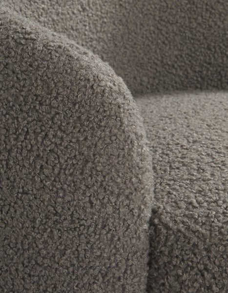 #color::gray-boucle | Close-up of the gray boucle fabric