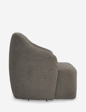 Side of the Tobi Gray Boucle swivel chair