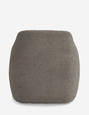 Back of the Tobi Gray Boucle swivel chair
