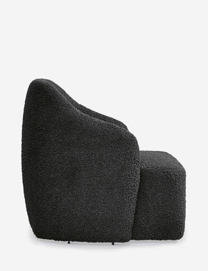 Side of the Tobi Slate Boucle swivel chair