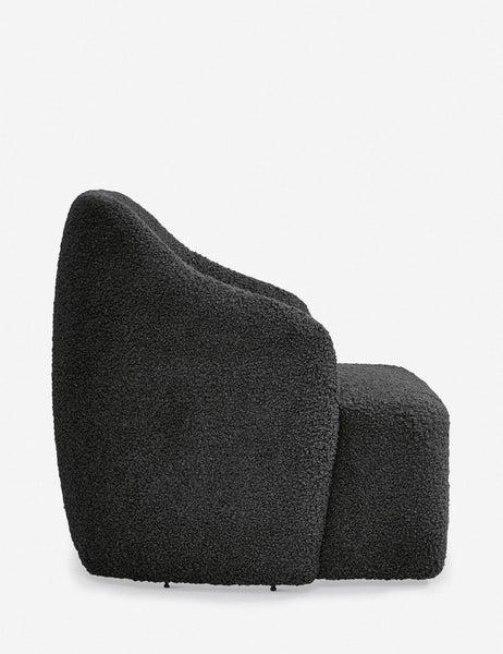 #color::slate-boucle | Side of the Tobi Slate Boucle swivel chair
