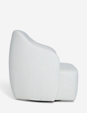 Side of the Tobi Natural linen swivel chair