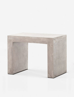 Angled view of the Gin indoor and outdoor concrete side table