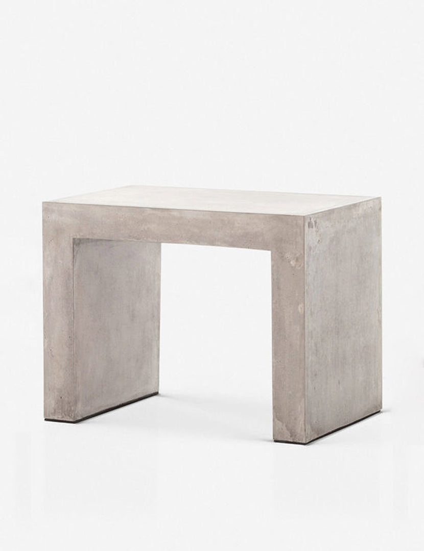 | Angled view of the Gin indoor and outdoor concrete side table 