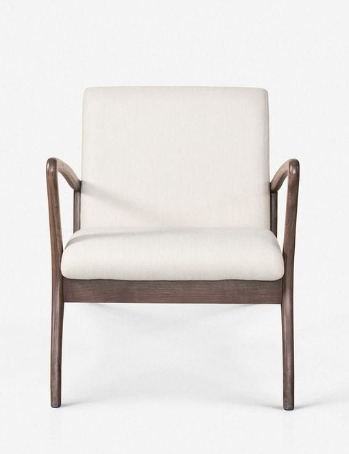 | Venturi white upholstered accent chair