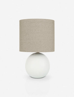Vivienne white ceramic table lamp with spherical base