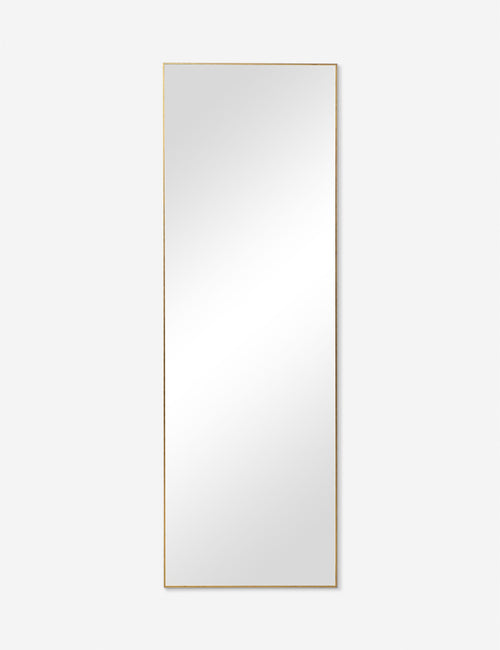 #color::gold | Shea rectangular gold framed full length floor mirror