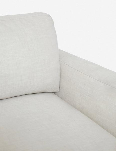 | Inner corner of the Walden white sofa