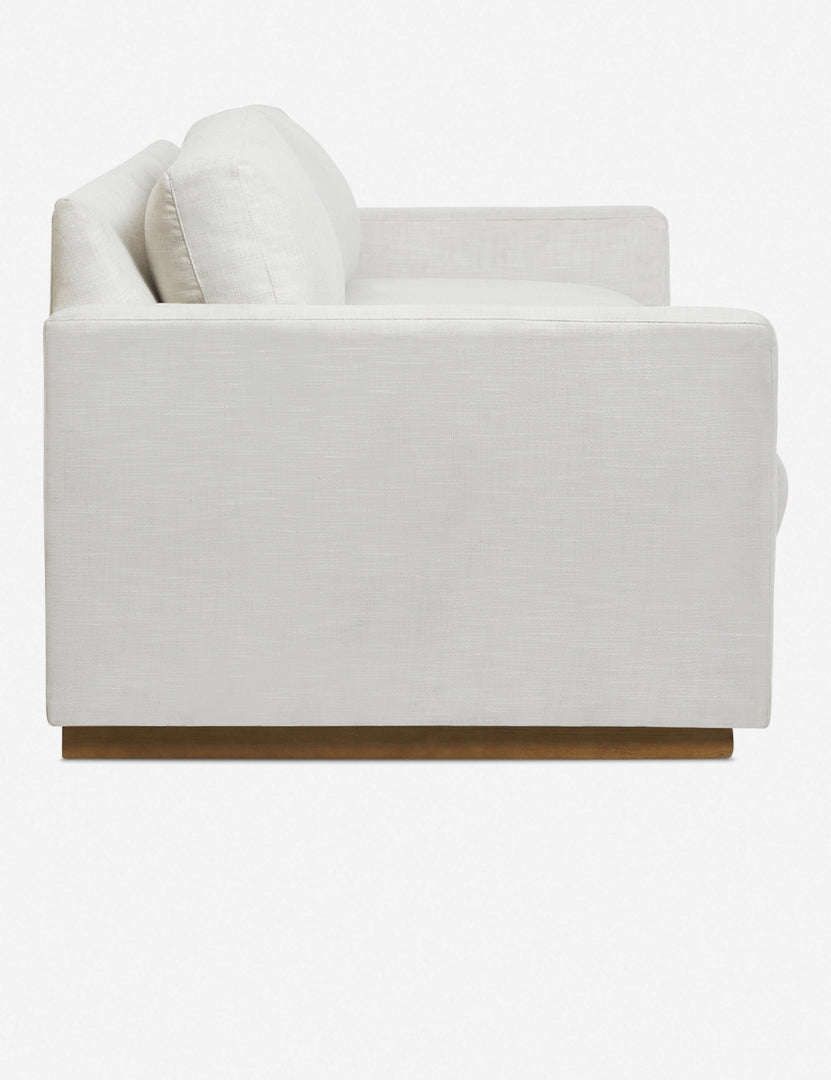 | Side of the Walden white sofa