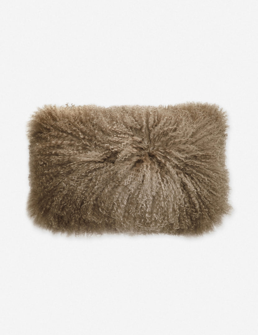 Albany Fur Lumbar Pillow, Natural