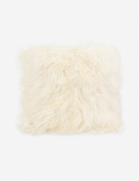 #color::sweet-cream  | Alda plush fur ivory Shearling Pillow